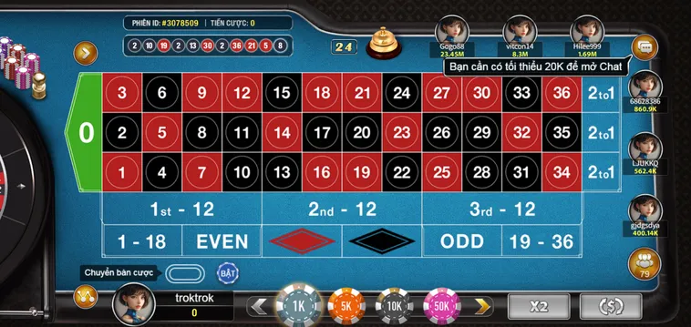 Trải Nghiệm Game Nhanh Hầu Vương Roulette Tại VaoBet Với Tỷ Lệ Thắng Lớn