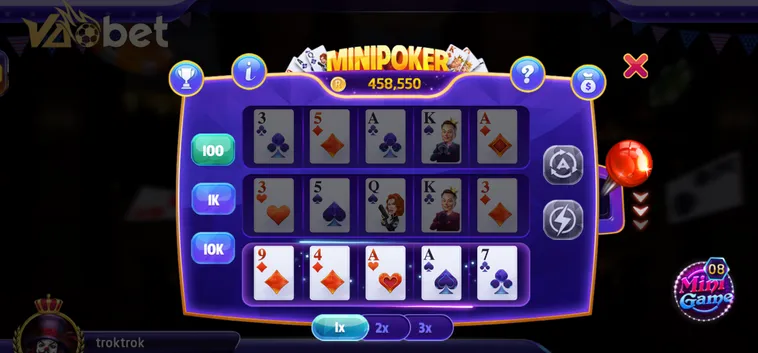 Trải Nghiệm Table Game Mini Poker Tại VaoBet Với Cơ Hội Nổ Hũ Khủng
