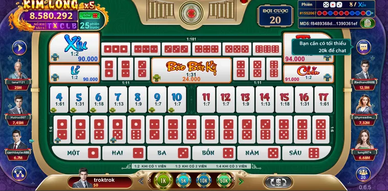 Khám Phá Table Game Sicbo Ngũ Long Tại VaoBet Rước Lộc Mỗi Ngày