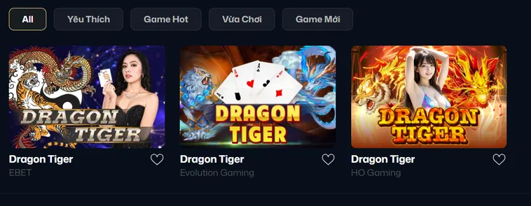 Khám Phá Siêu Phẩm Dragon Tiger Tại VaoBet Nhận Thưởng Lớn Mỗi Ngày