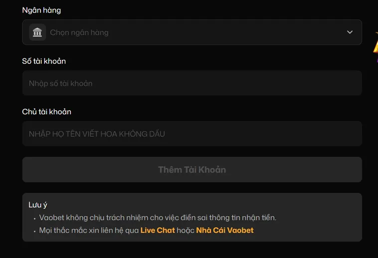 Rút Tiền VaoBet Về Ngân Hàng Tốc Độ Siêu Nhanh Đảm Bảo An Toàn Tuyệt Đối Cho Mọi Người Chơi